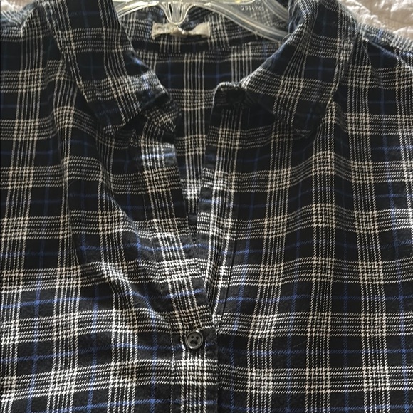 Tyler Boe flannel Blue Plaid tunic - Picture 4 of 12